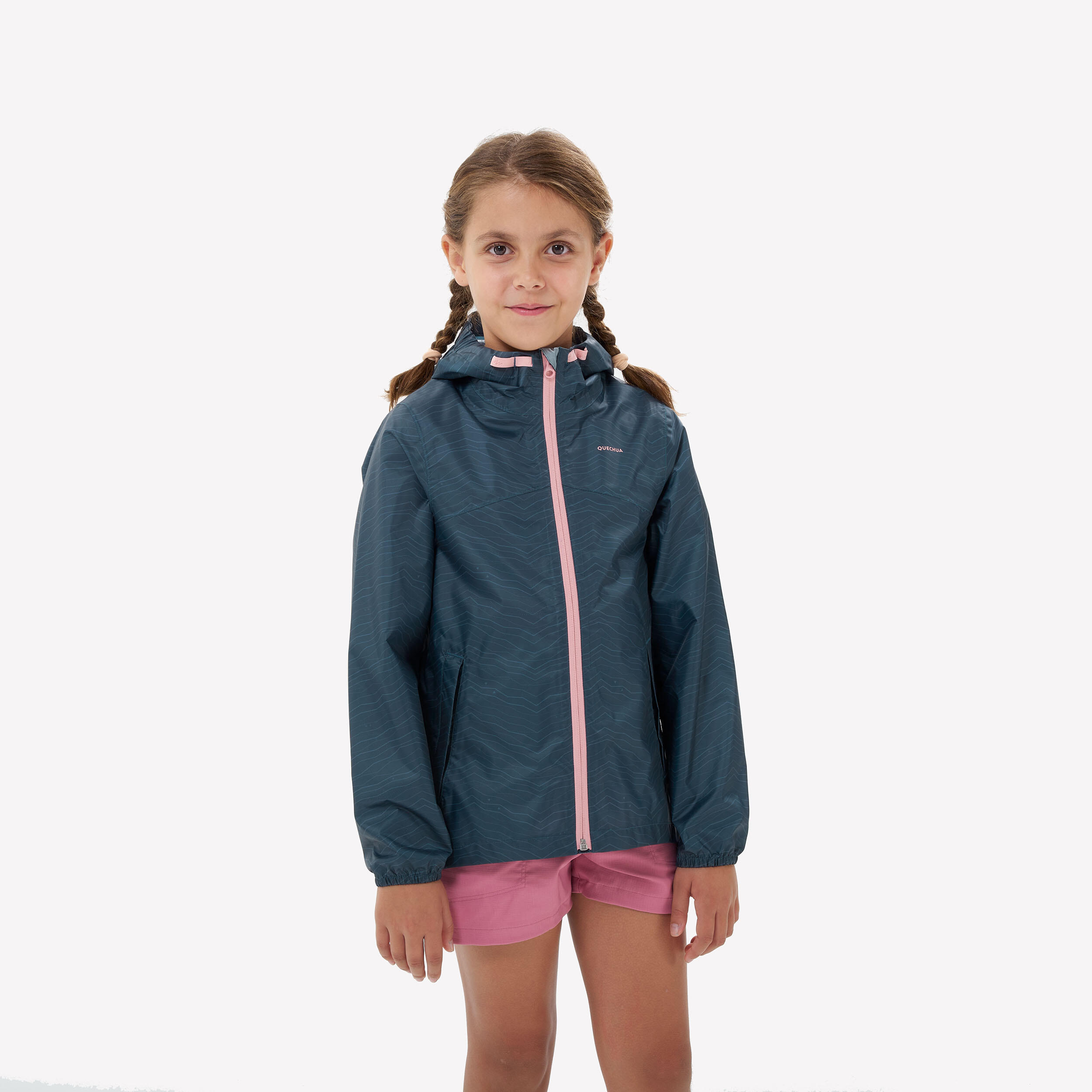 Chaqueta impermeable de montana y trekking Ninos 7 15 anos Quechua MH500 Decathlon
